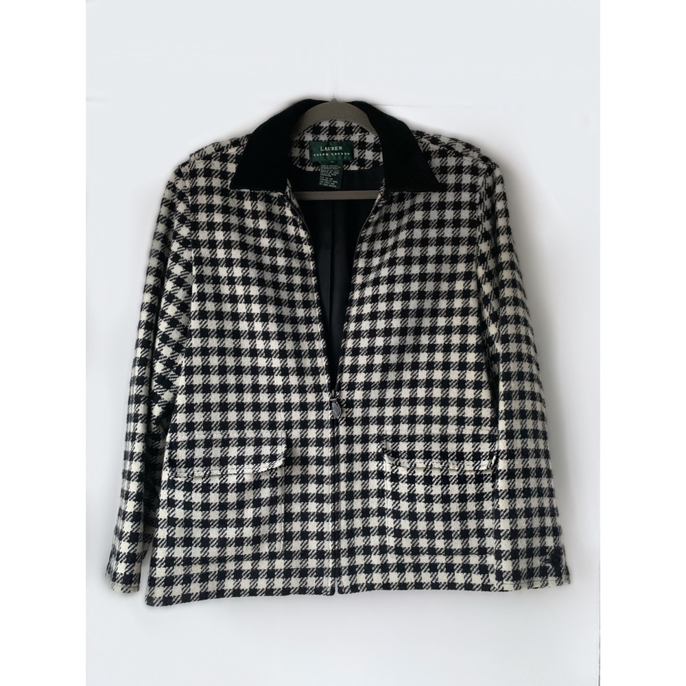 Lauren Ralph Lauren Houndstooth Moto Jacket